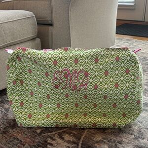 Vibrant Green and Pink Patterned Bag